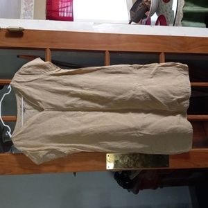 Flax Linen Dress Light Yellow Medium